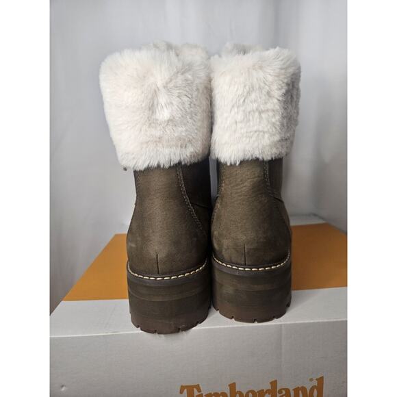 New Timberland Courmayeur Valley 6 inc Shearling Waterproof Boots US 10 Olive - Picture 4 of 8